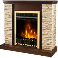 Șemineu electric Art Flame Rock Nut & Gala Gold White