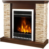 Șemineu electric Art Flame Rock Nut & Gala Silver White