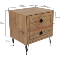 Noptieră Trendy Luna Pine Atlantic/Black 55x50x40cm GTR001541 imaginea #4 — magazin online Desire.md