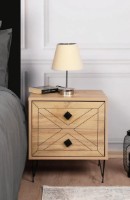 Noptieră Trendy Luna Pine Atlantic/Black 55x50x40cm GTR001541