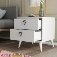 Noptieră Trendy Versa White 52x55x45cm imaginea #2 — magazin online Desire.md