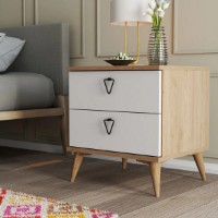 Noptieră Trendy Versa White Oak 52x55x45cm