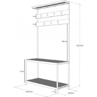 Прихожая Trendy Stand Girne 105x192x40cm фото №2 — интернет-магазин Desire.md