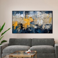 Pictură ArtShop Gray With Yellow 90x45cm (PA313-LL)