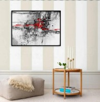 Pictură ArtShop Gray-red Abstraction 45x30cm (PA8-XL-L)