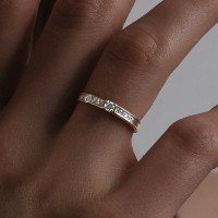 Inel din aur cu zirconii Diamant 51-110-02029-1 s.16,5 1,38g imaginea #2 — magazin online Desire.md