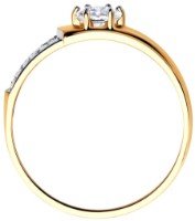 Inel din aur cu zirconii Diamant 51-110-02193-1 s.18,5 1,63g imaginea #2 — magazin online Desire.md