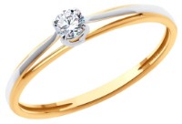 Inel din aur cu zirconiu Diamant 51-110-02231-1 s.16 1,08g