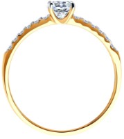 Inel din aur cu zirconii Diamant 51-110-02334-1 s.19 1,35g imaginea #4 — magazin online Desire.md