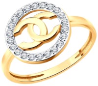 Inel din aur cu zirconii Diamant 51-110-02979-1 s.17 1,69g