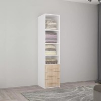 Dulap Mobildor-Lux Smart-Home 0.45x0.56x2.0H m cu polițe și sertare Alb/Sonoma imaginea #2 — magazin online Desire.md