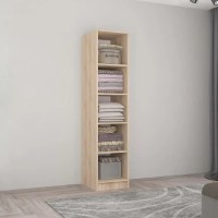 Dulap Mobildor-Lux Smart-Home 0.50x0.56x2.0H m cu polițe Sonoma/Alb imaginea #2 — magazin online Desire.md