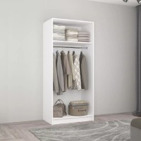 Dulap Mobildor-Lux Smart-Home 0.80x0.56x2.0H m cu bară Alb/Sonoma imaginea #2 — magazin online Desire.md