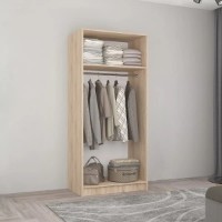 Dulap Mobildor-Lux Smart-Home 0.90x0.56x2.0H m cu bară  Sonoma/Alb imaginea #2 — magazin online Desire.md