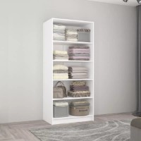 Dulap Mobildor-Lux Smart-Home 1x0.56x2.0H m cu polițe Alb/Anthracite imaginea #2 — magazin online Desire.md