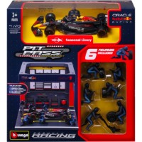 Set de mașini Bburago Pit Pass Oracle Red Bull Racing RB20 1:43 (18-38453) imaginea #6 — magazin online Desire.md