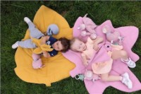 Covor joc pentru copii New Baby Maple Leaf Pink (53878) imaginea #2 — magazin online Desire.md