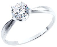 Inel din aur alb cu zircon Diamant 52-110-00099-1 s.16 1,4g