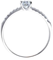 Inel din aur alb cu zirconii Diamant 52-110-02334-1 s.17,5 1,14g imaginea #2 — magazin online Desire.md