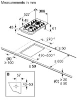 Plită incorporabilă cu gaz Bosch PRB3A6I40 imaginea #3 — magazin online Desire.md