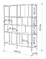 Etajeră Showdeko Vale Maxi Silky Black/Sapphire Oak (M.KT.02.24323.2) imaginea #3 — magazin online Desire.md