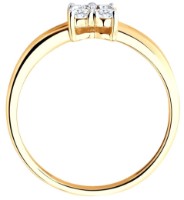 Inel din aur cu zirconii Diamant 585 51-110-02822-1 s.17 1,92g imaginea #2 — magazin online Desire.md