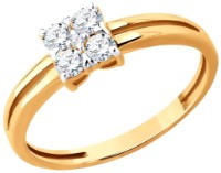 Inel din aur cu zirconii Diamant 585 51-110-02822-1 s.17 1,92g