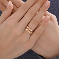 Inel din aur cu zirconii Diamant 585 51-110-00363-1 s.18 2,88g imaginea #2 — magazin online Desire.md