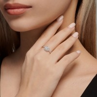 Inel din aur alb cu zirconii Diamant 52-110-02355-1 s.16,5 1,53g imaginea #2 — magazin online Desire.md