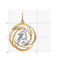 Pandantiv SOLOVOV JEWELRY 93-130-01295-1 1,92gr imaginea #2 — magazin online Desire.md