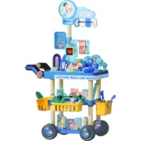 Set joacă doctor New World Playhouse Medical Cart 65pcs (922051)