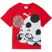 Tricou pentru copii Puma Sporty Cats Relaxed Graphic Tee for All Time Red, s.110