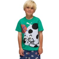Tricou pentru copii Puma Sporty Cats Relaxed Graphic Tee Vibrant Green, s.104 imaginea #3 — magazin online Desire.md