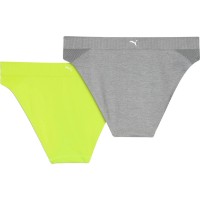 Сhiloţi dame Puma Women 3D Knit Sport Briefs 2P Grey Melange/Lime, s.S imaginea #2 — magazin online Desire.md