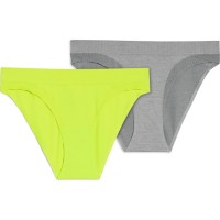Сhiloţi dame Puma Women 3D Knit Sport Briefs 2P Grey Melange/Lime, s.XL imaginea #1 — magazin online Desire.md