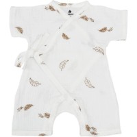 Body pentru copii Minikin Bon Voyage Kimono Feathers Milky 56cm (22301456)