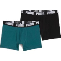 Сhiloţi pentru bărbați Puma Everyday Basic Boxers 2P Emerald Ice/Black, s.XL