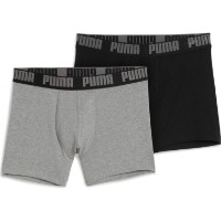 Сhiloţi pentru bărbați Puma Everyday Basic Boxers 2P Grey Melange/Black, s.XL