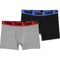 Мужские трусы Puma Puma Everyday Basic Boxers 2P Grey/Red/Royal Sapphire, s.XXL