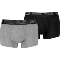 Сhiloţi pentru bărbați Puma Everyday Trunks 2P Grey Mmelange/Black, s.S imaginea #1 — magazin online Desire.md