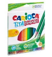 Creioane colorate Carioca Tita Erasable 24pcs (42938)