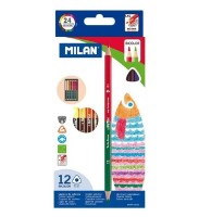 Набор цветных карандашей Milan Bicolor 12pcs (7112312) фото №2 — интернет-магазин Desire.md