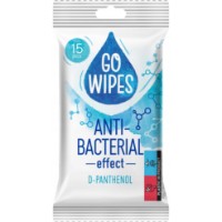 Влажные салфетки Go Wipes D-Panthenol Anti-Bacterial 15pcs