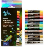 Cretă pentru desen Mont Marte Metallic Oil Pastels 12pcs (MMPT0039)