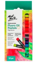 Cretă pentru desen Mont Marte Watersoluble Fluoro Oil Pastels 12pcs (MMPT0037)