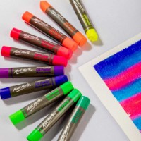 Cretă pentru desen Mont Marte Watersoluble Fluoro Oil Pastels 12pcs (MMPT0037) imaginea #2 — magazin online Desire.md