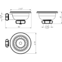 Донный клапан Aquant NV250-40-MR фото №3 — интернет-магазин Desire.md