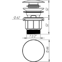 Донный клапан Aquant NV414-40-MR фото №3 — интернет-магазин Desire.md