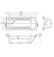 Ванна Bonito Home Aralia 1700x700 (122757) фото №3 — интернет-магазин Desire.md