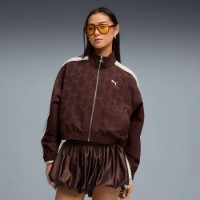 Jachetă damă Puma T7 Jacquard Woven Chocolate Brown, s.XS imaginea #2 — magazin online Desire.md